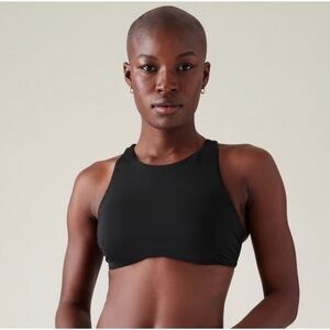 Athleta Maldives High Neck bikini top 32B/C Black, NWT